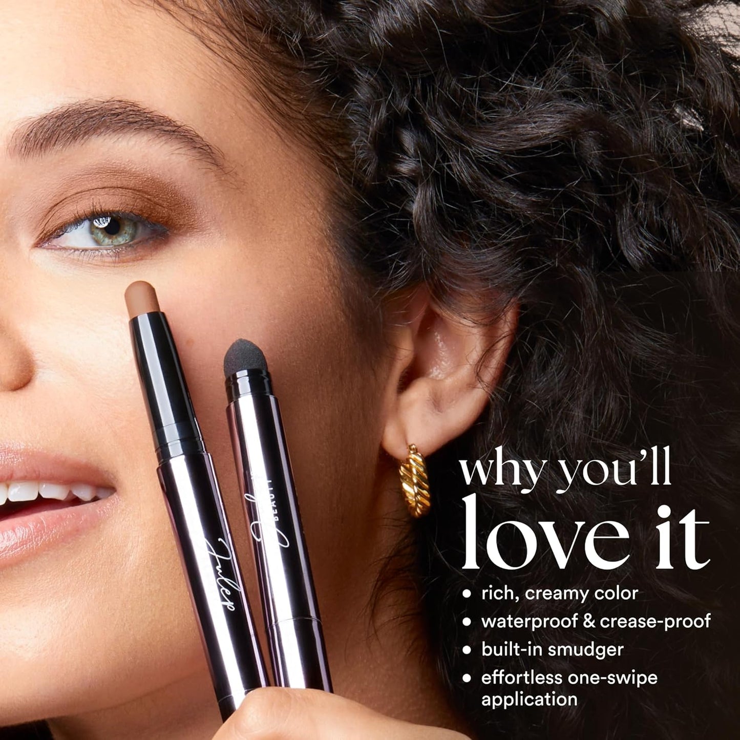 Julep Eyeshadow 101 Cream-to-Powder Waterproof Shadow Stick – Clay Matte – Long-Lasting, Crease-Proof, Natural Matte Eyeshadow with Built-in Smudger