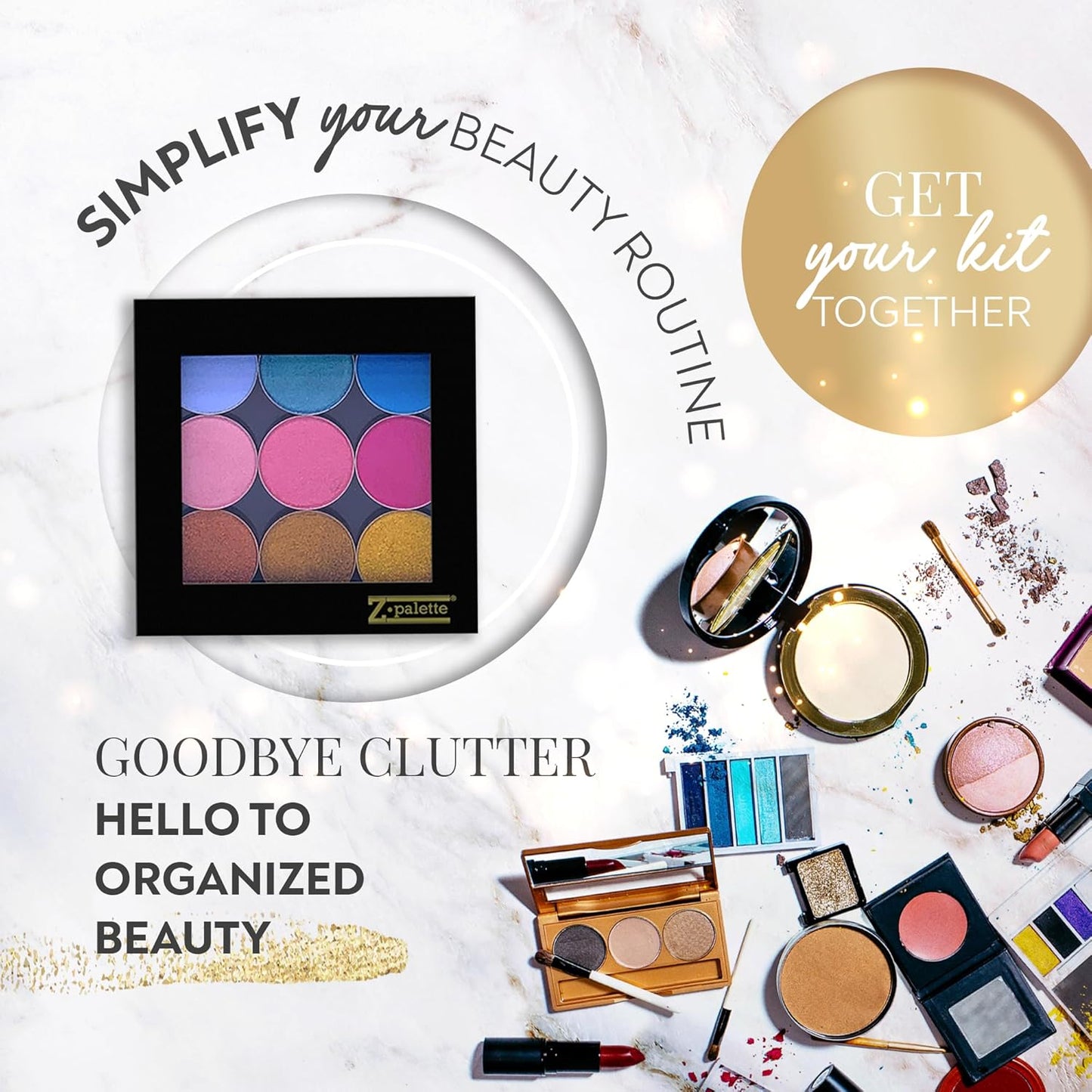 Small Magnetic Makeup Palette, Empty Magnetic Palette, Universal Magnet makeup palette for Eyeshadows, Powders, Customizable Beauty Organizer with Clear Window