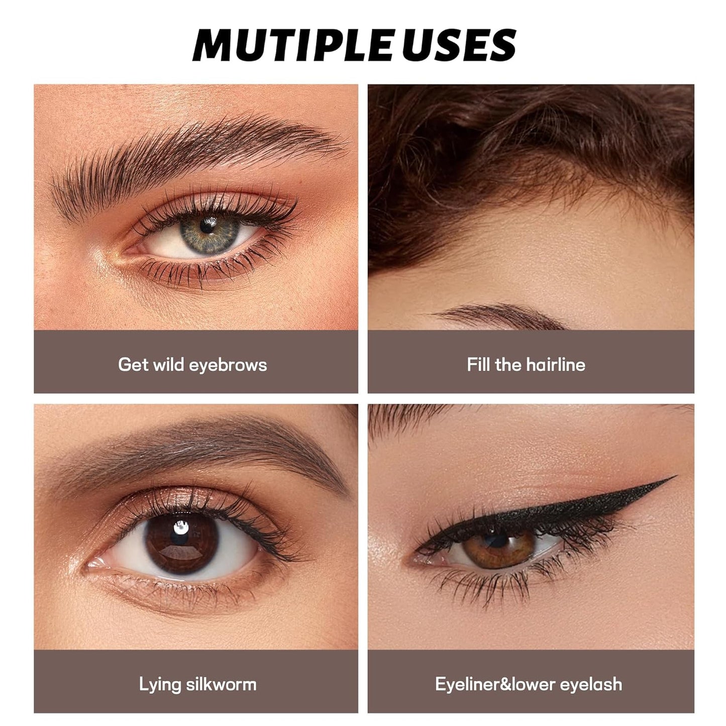 2 Pack Eyebrow Pen, Waterproof Microblading Eyebrow Pencil, 4 Tip Precise Eye Brow Makeup Pen for Women to Effortlessly Create Hair Like Natural Brows, Non Dry Out and Last All Day (Blonde)
