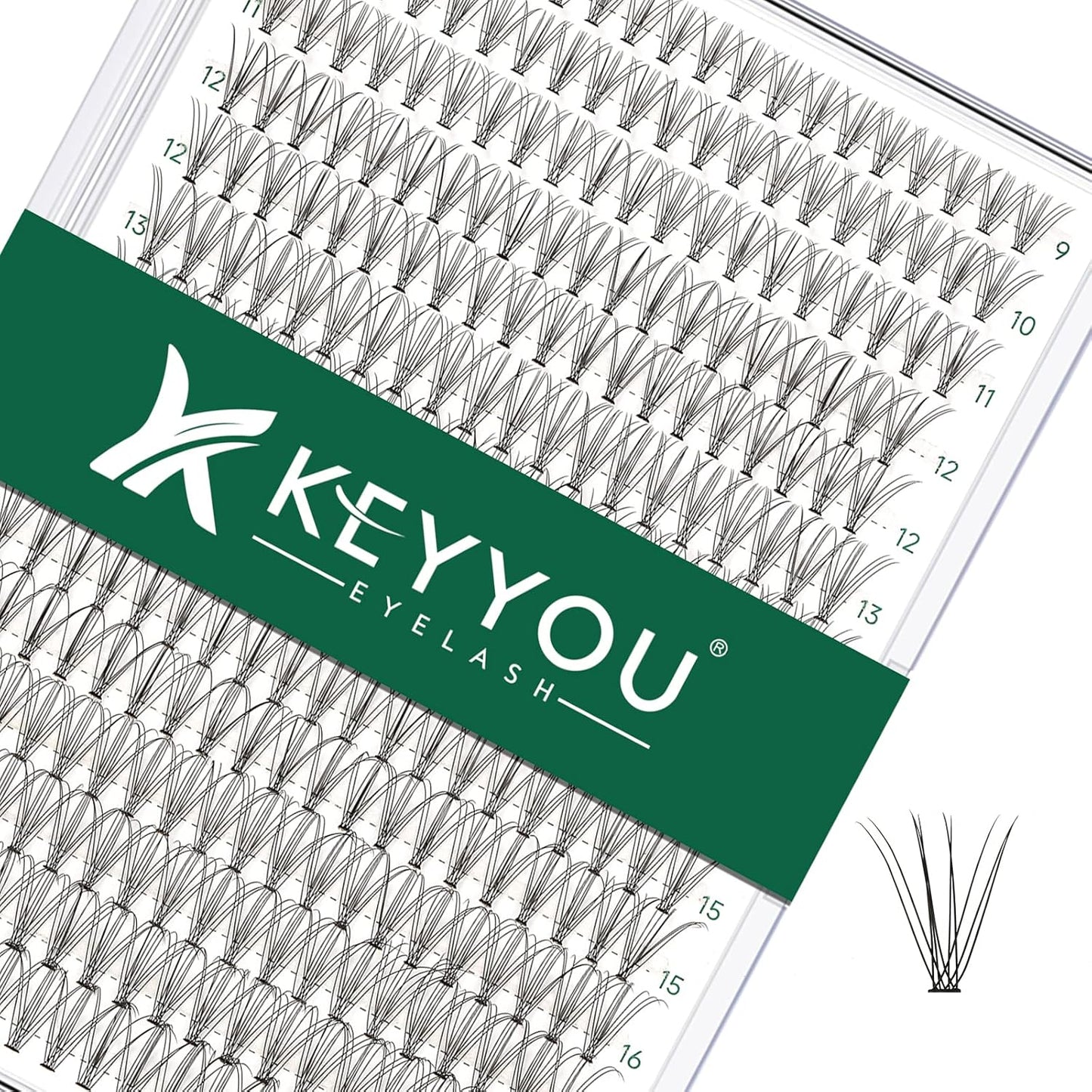 Lash Clusters 300Pcs Individual Lashes 10D 0.1C Curl 9-18MIX Lash Extensions Clusters Lashes Soft&Natural False Eyelashes Individual DIY Eyelash Extension at Home(10D-0.1C,9-18MIX)