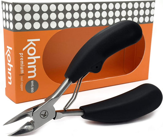 Kohm Toenail Clippers | Extra-Wide Blade & Non-Slip Grip for Thick, Ingrown & Fungal Nails | Heavy Duty Nail Cutter for Seniors, Men, Women & Pets