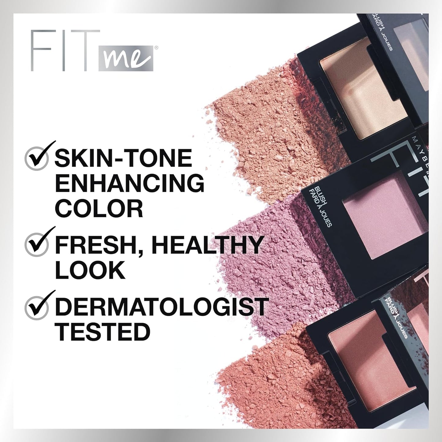Maybelline Fit Me Blush, Lightweight, Smooth, Blendable, Long-lasting All-Day Face Enhancing Makeup Color, Peach, 1 Count