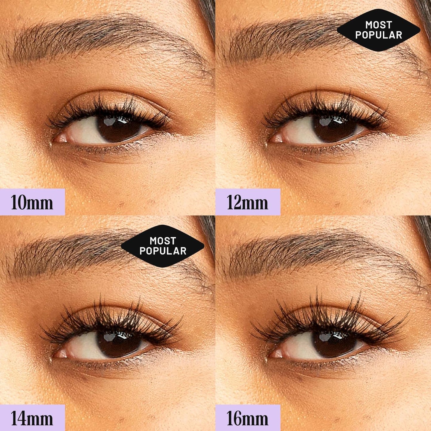 Lilac St - Hollywood Glamorous Faux Eyelash Clusters (16mm) - Wispy & Spiky - DIY Lash Extension Wisps - Lightweight & Lifelike - Lasts 10 Days - Korean Silk - Cruelty Free, Vegan - 10 Lashes