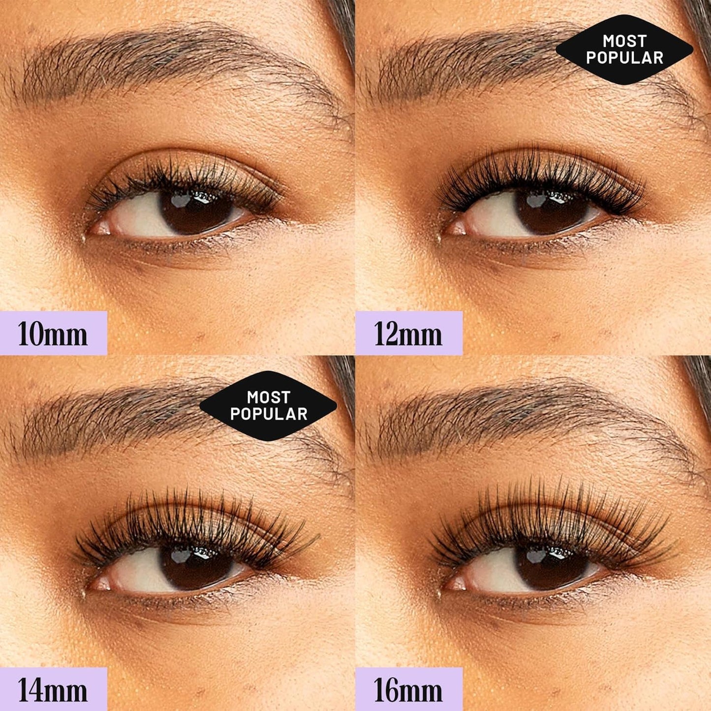 Lilac St - Originals Natural Faux Eyelash Clusters (10mm) - Soft, Natural Look - DIY Lash Extension Wisps - Lightweight & Lifelike - Lasts 10 Days - Cruelty Free, Vegan, Women Founded - 10 Lashes