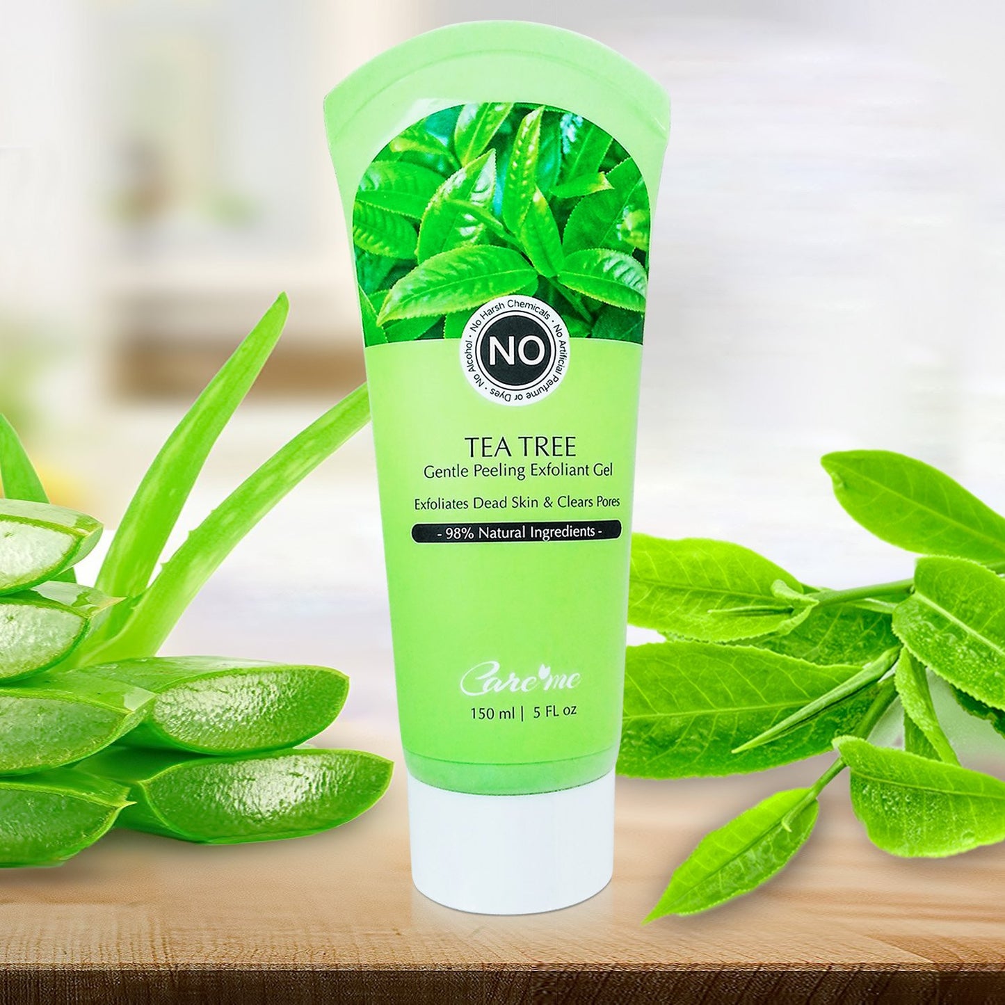 Facial Exfoliating Gel, Non-Scrub Gentle Exfoliantor for Face & Body, Exfoliates, Peels, and Removes Dead Skin Cells, Reveals Glowing, Brighter Skin, 150 ml/5 fl oz