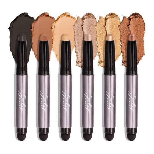 Julep Eyeshadow 101 Crème-to-Powder Eyeshadow Stick Palette-Style Creme-to-Powder 6 Piece Gift Set- Daylight