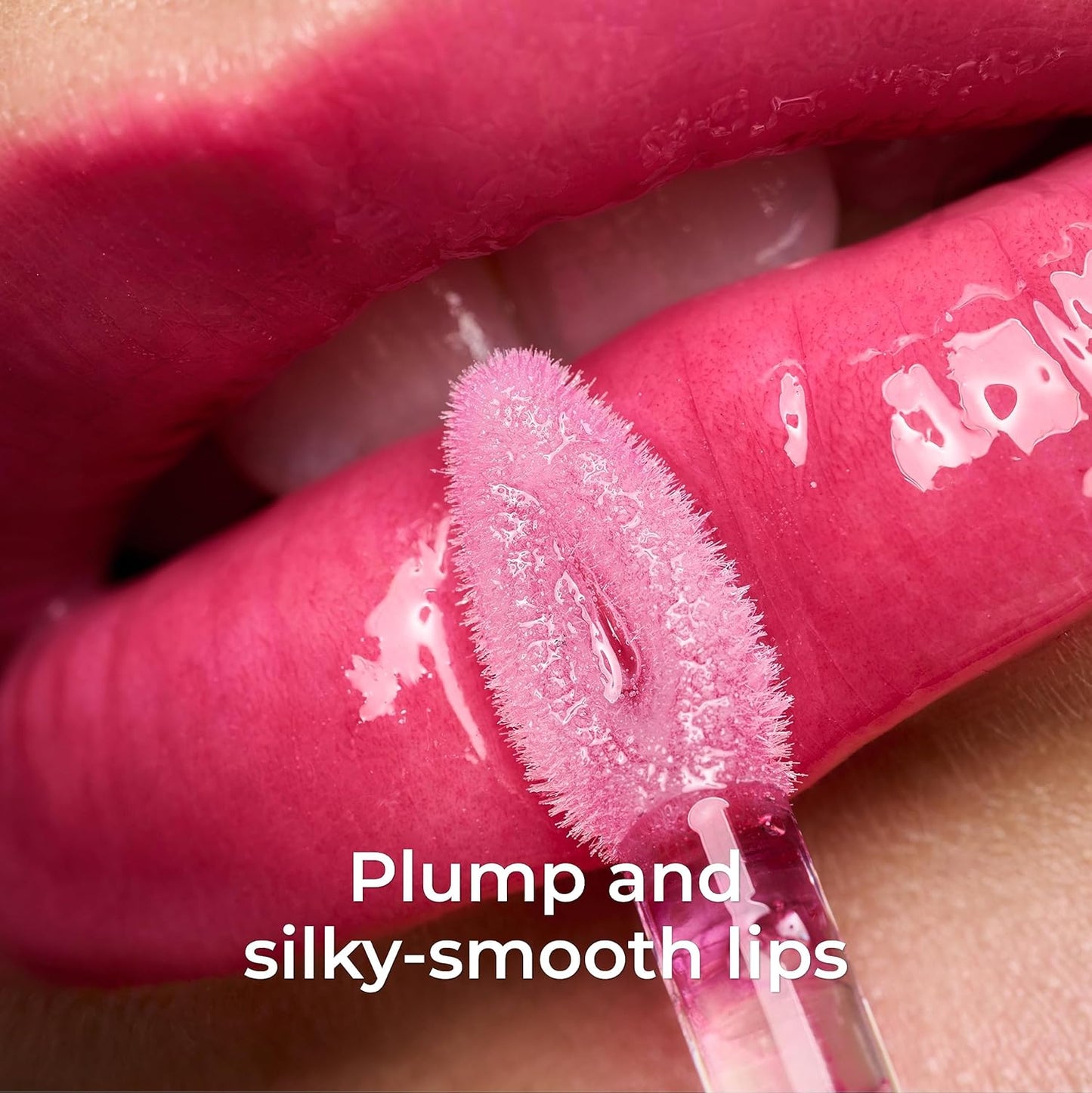 All-in-One Lip Oil - Lightweight, No-Sticky, Tinted, Plumping, Hydrating Lip Gloss - Lip Balm for Day & Night Use, Long-Lasting Lip Stain, Lip Glow Oil, Lip Plumper Tint - Pink Sparkle №402