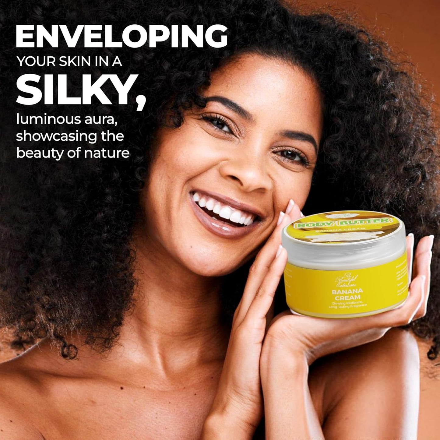 body butter banana cream scent long -lasting fragrance,hydrate skin jojoba oil and more 8oz