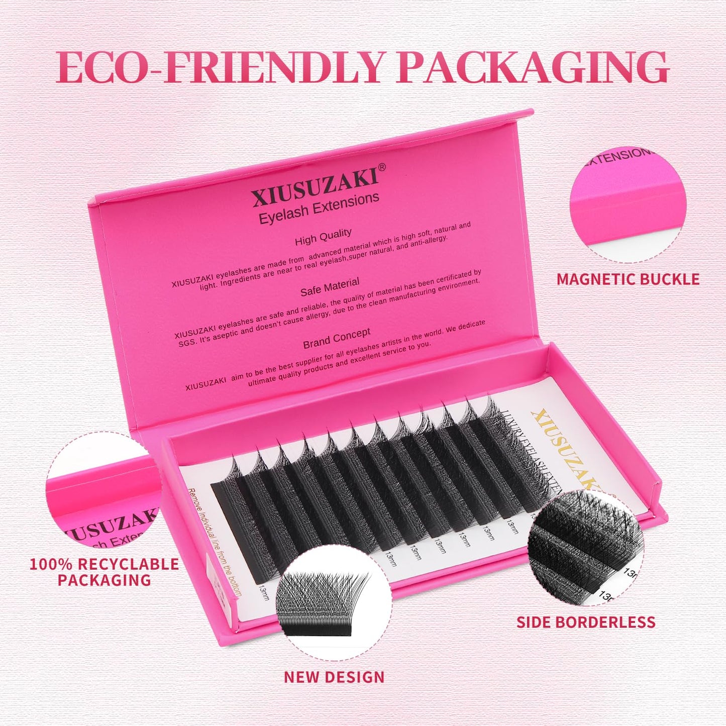 W Lash Extensions Supplies 3D Eyelash Extensions W Shape 0.07mm Thickness C Curl 10mm Premade Fans Easy Fan Lashes Volume Matte Black 12 Rows Crisscross Eye Lashes(W-3D-0.07-C,10mm)