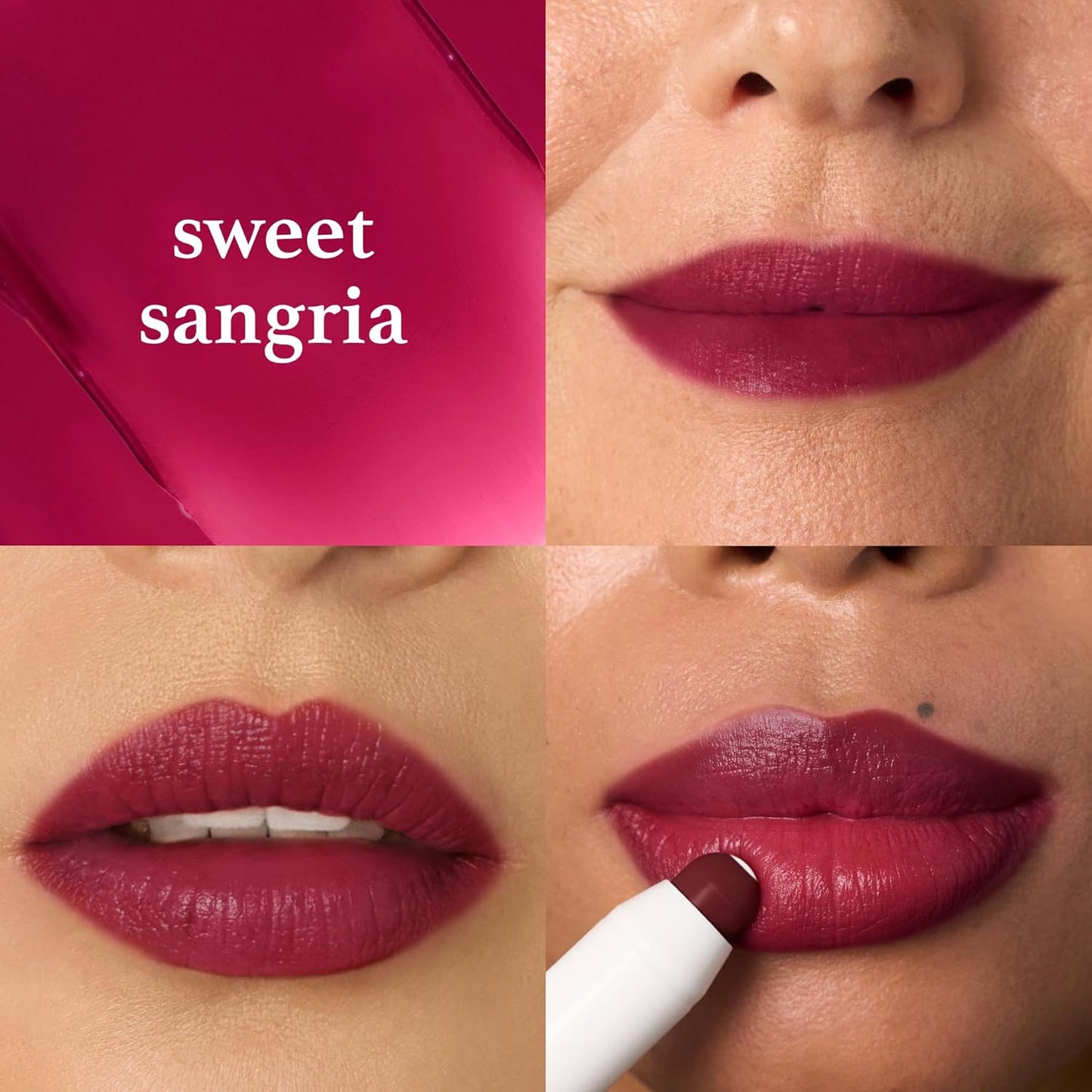 Julep It's Balm Tint of Color Lip Balm - Sweet Sangria | Hydrating Lip Color with Vitamin E Core | Natural Gloss Finish | Vegan & Cruelty-Free