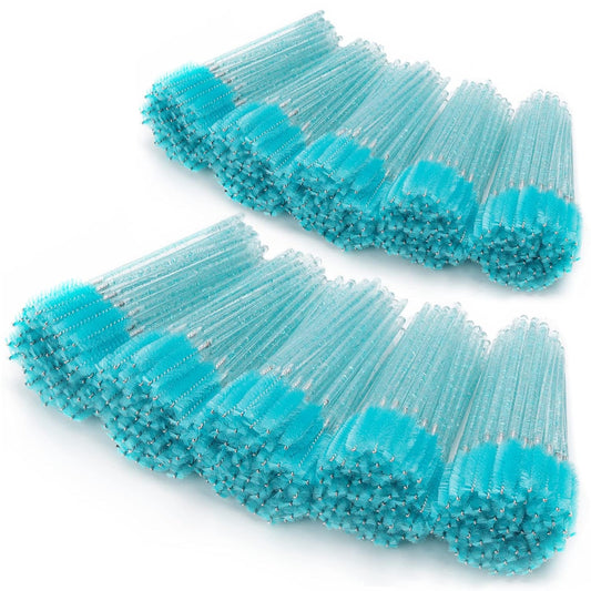 Tbestmax 1000 Disposable Mascara Wands Eyelash Brush Spoolies for Eyebrow Eye Lash Extension Blue