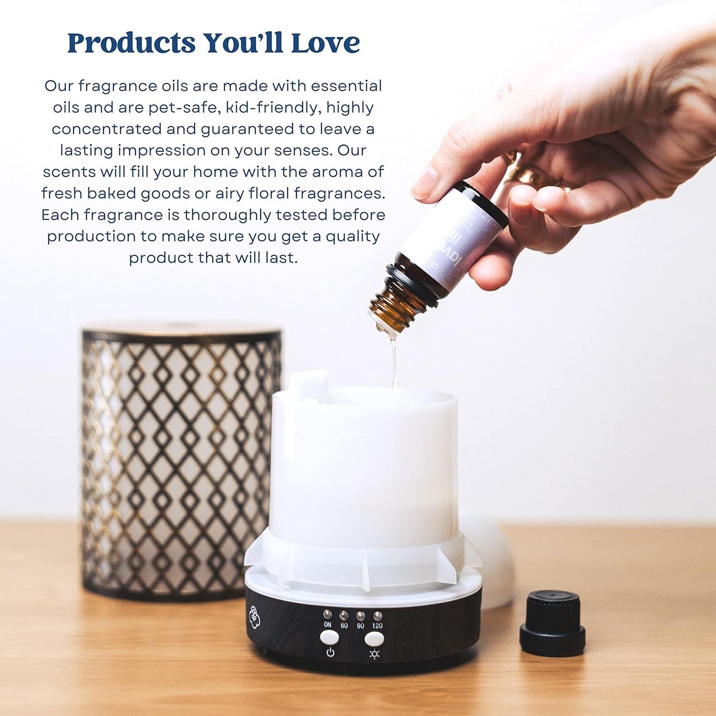 CANDECraftCo Premium Fragrance Oil – Diffuser Oils Fragrances Scented for Home, Candle Soap Making Supplies, Aromatherapy Blends for House (0.34 Fl Oz) (2-Pack, Teakwood & Mahogany)