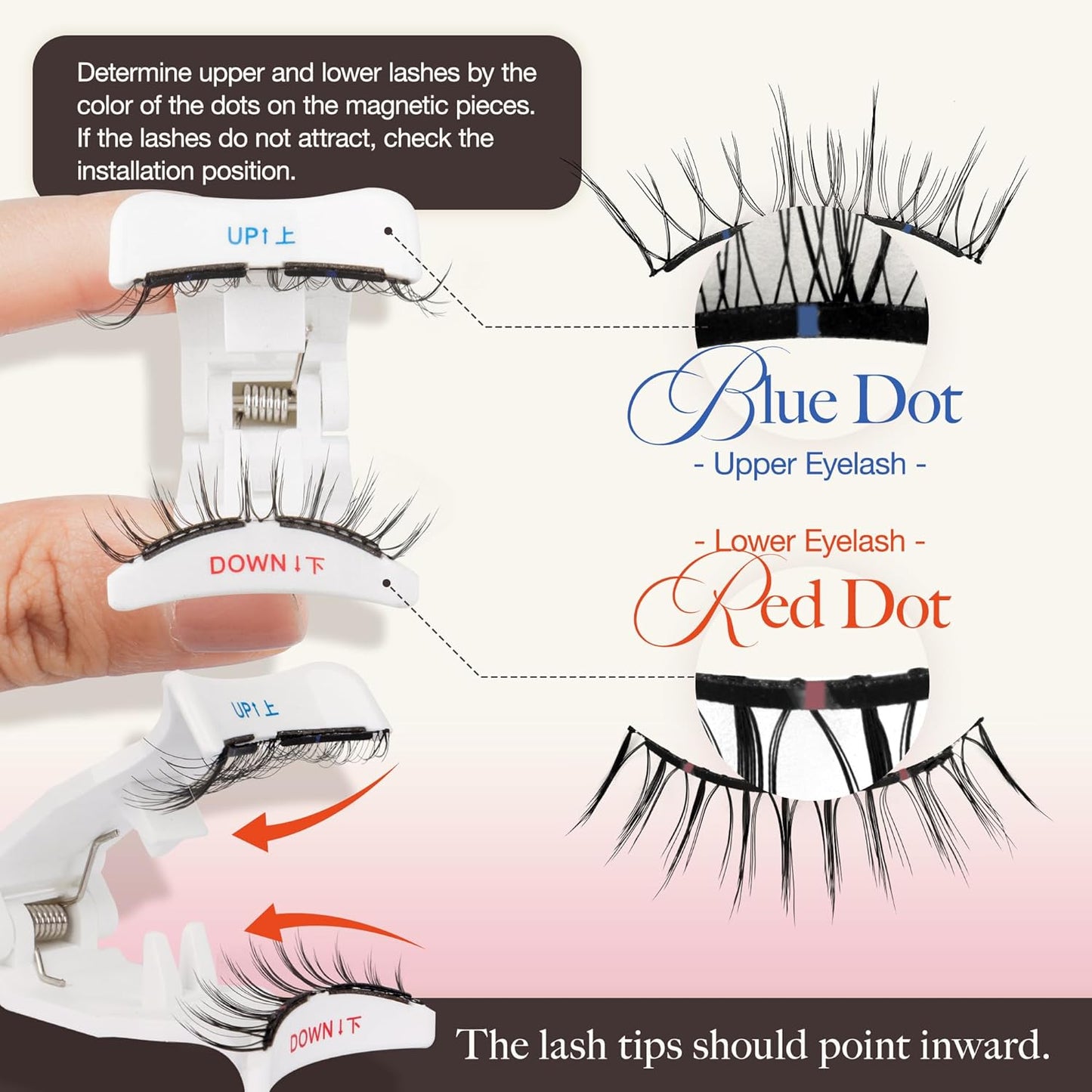 LASHVIEW Magnetic Eyelashes with Applicator,Reusable Soft Magnetic Eyelashes Natural Look, No Glue Needed RC14-N