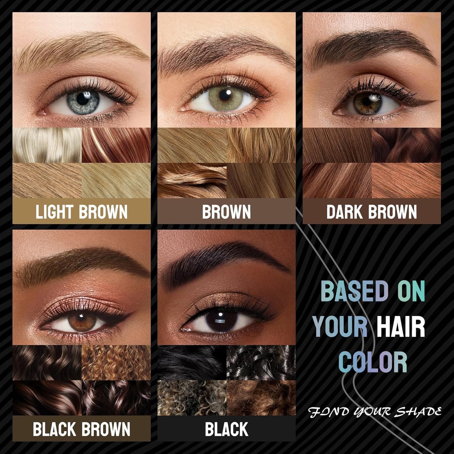 Curved Microblading Eyebrow Pen, Eyebrow Pencil 2-in-1 Dual-Ended Eyebrow Pencil 2-Fork-Tip and Single Tip Creates Natural Eyebrows Waterproof Long-lasting(Dark Brown)