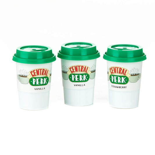 Central Perk Lip Balm - Set of 3 Flavored Chapsticks - Officially Licensed Friends TV Show Merchandise