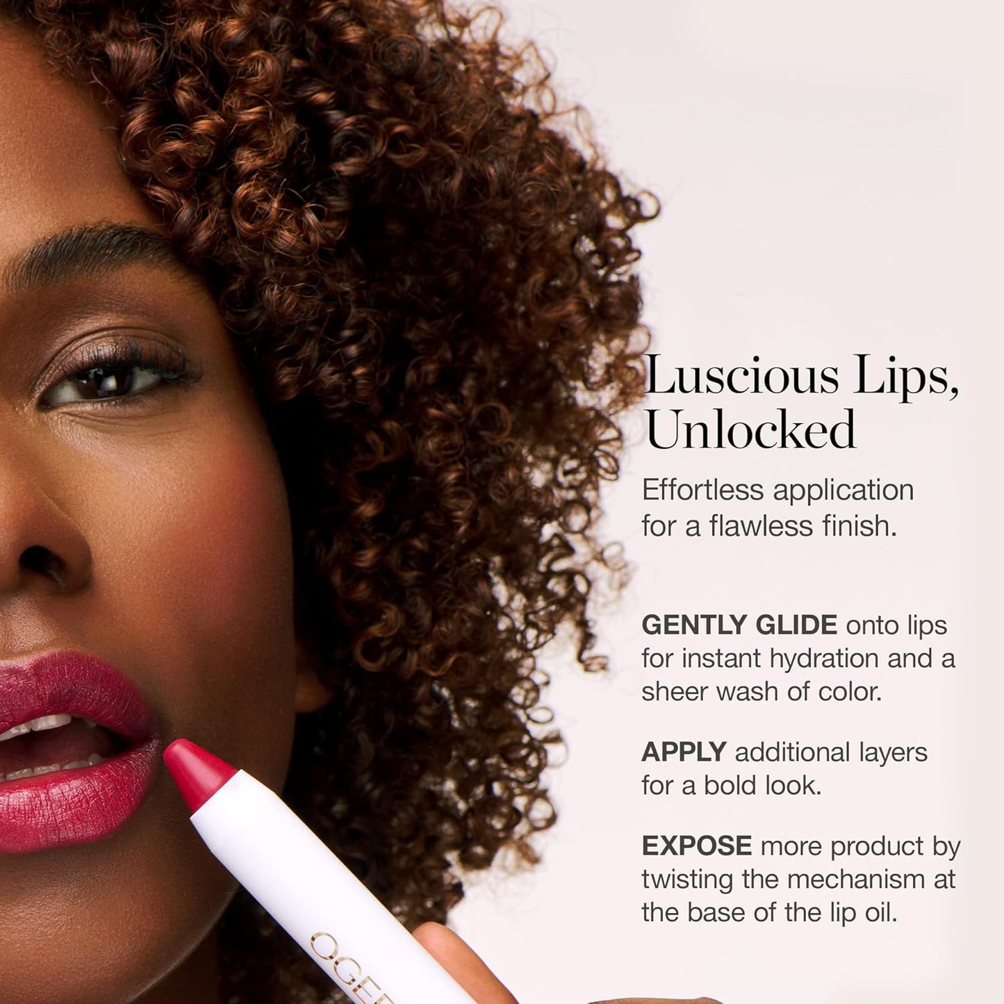 Ogee Tinted Sculpted Lip Oil, Camellia