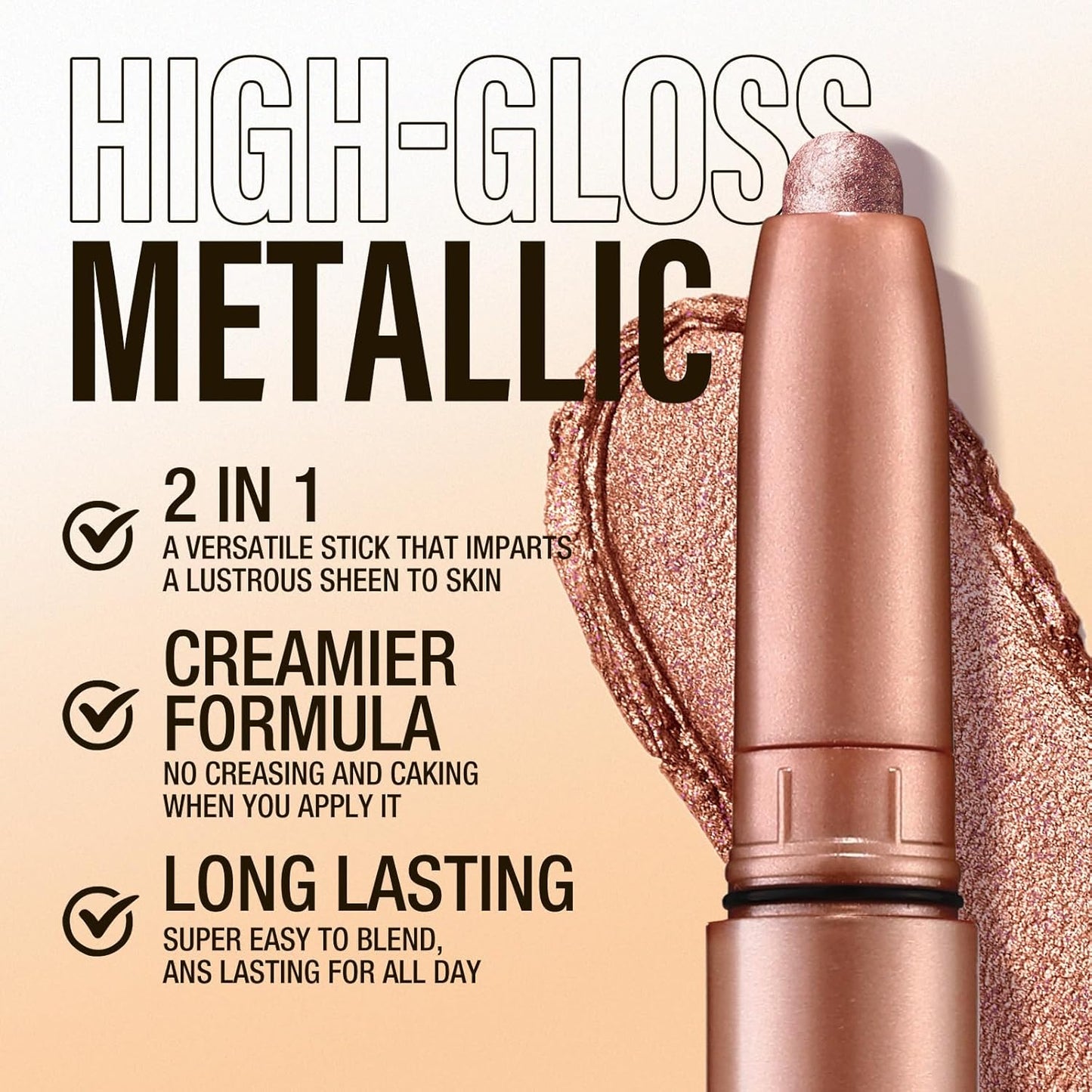 Jolilab Eyeshadow Stick Set, 2 PCS Matte Professional Bright-Colored Contouring and Highlight Stick, Cream Waterproof Long Lasting High Pigmented Eye Shadow. (2, 01+23 2pcs)