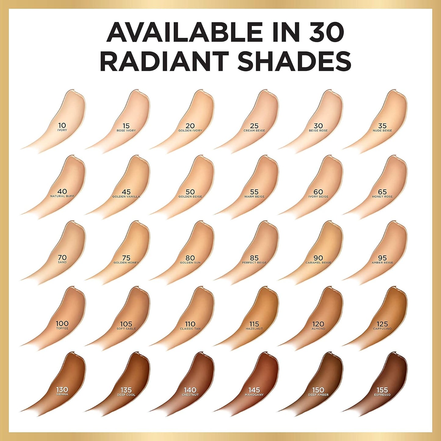 L'Oreal Paris Age Perfect Radiant Serum Foundation with SPF 50, Toffee, 1 Ounce
