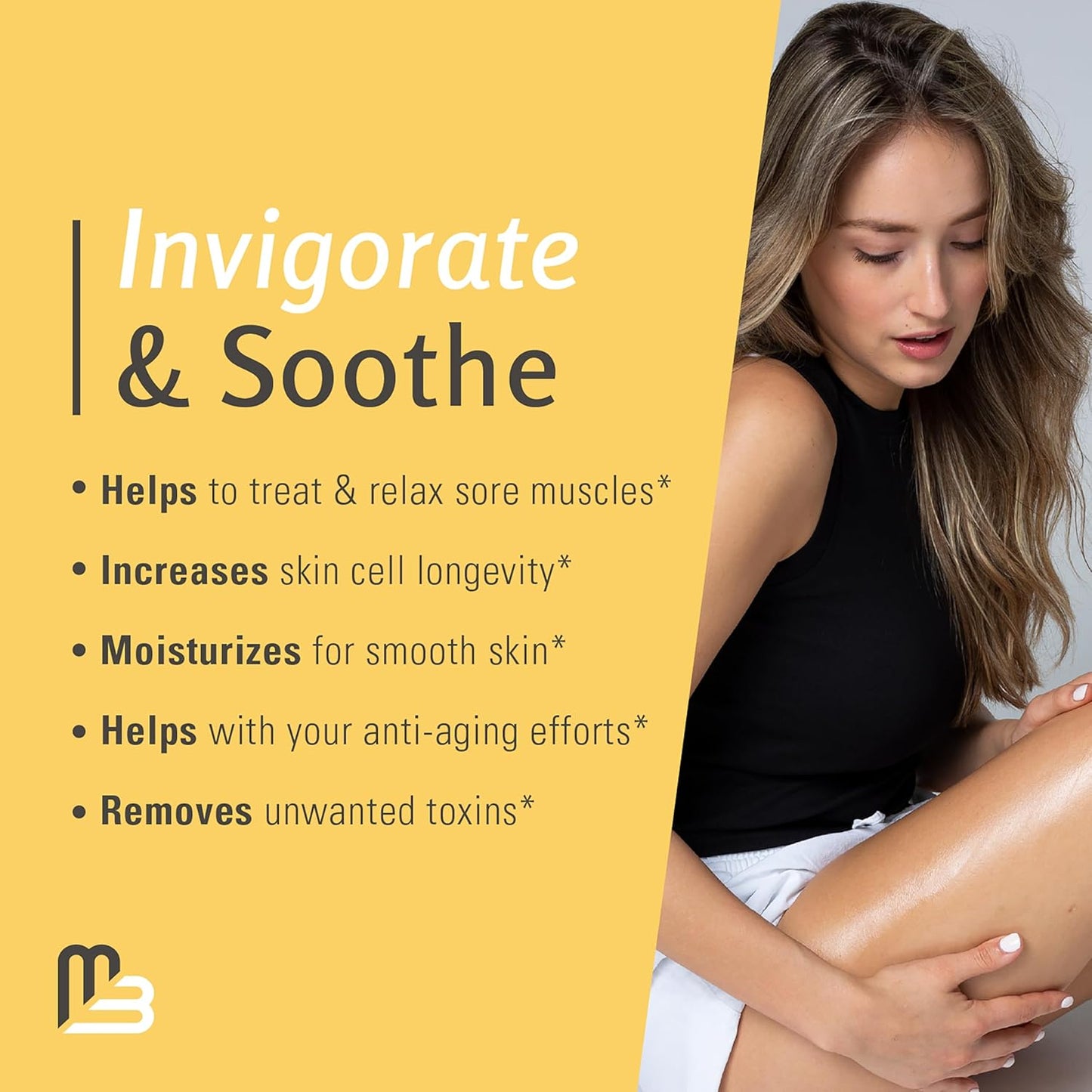 Ylang Ylang + Ginger Lymphatic Drainage Massage Oil – with Collagen & Stem Cells for Circulation, Detox & Cellulite Removal – Body Oil for Muscle Relief, Skin Firming & Relaxation – 8oz by M3 Naturals