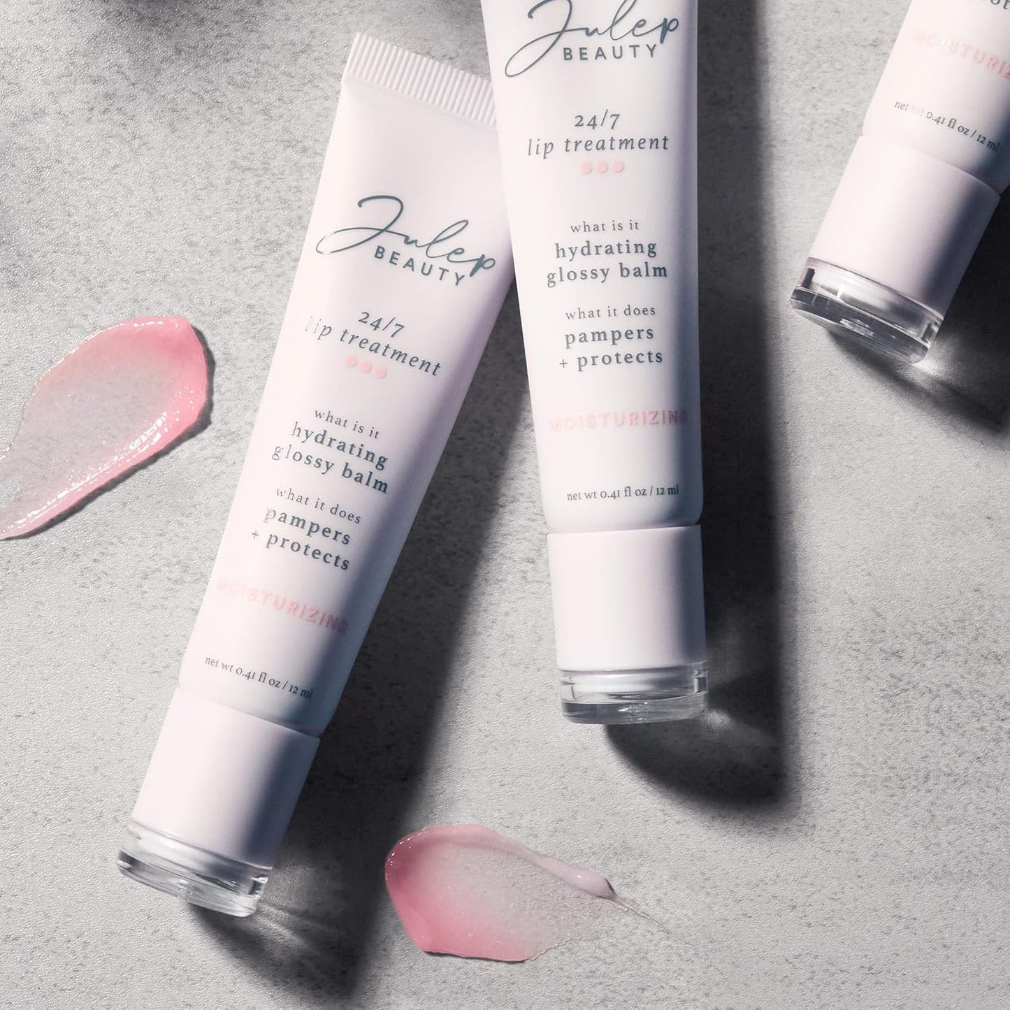 Julep 24/7 Lip Treatment – Hydrating & Glossy Lip Balm and Lip Sleeping Mask with Shea Butter – Moisturize, Protect & Soothe – Vegan & Cruelty-Free - Sheer Pink
