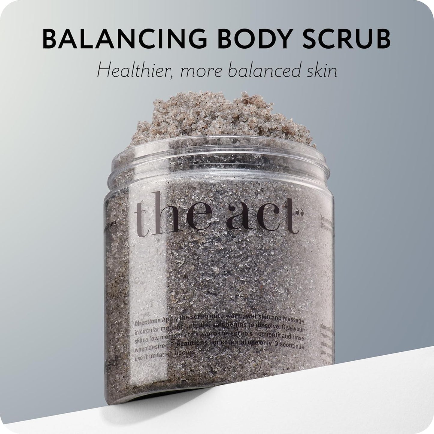 Exfoliating Balancing Body Scrub with Black Cumin Oil - Sea Salt Formula for Smooth & Radiant Skin - Home Spa Care, Gift for Women Men, Vegan, Organic 10.58 Oz