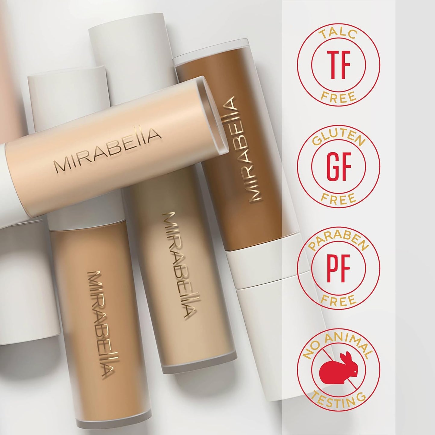Mirabella Invincible For All Perfecting Under Eye Concealer Full Coverage - Hydrating Makeup Concealer for Dark Circles, Fine Lines & Wrinkles w/Hyaluronic Acid - Light L110