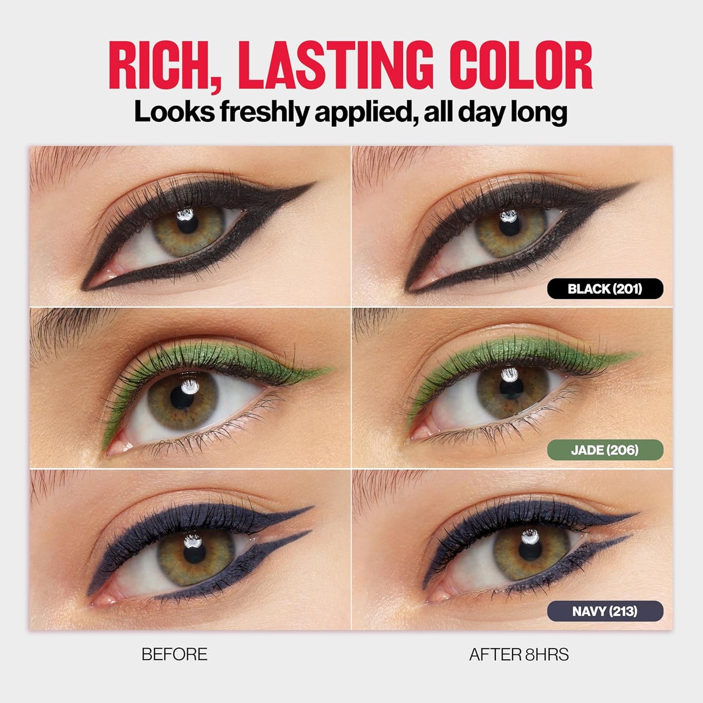 REVLON ColorStay Pencil Waterproof Eyeliner, Smudge-Proof, Eye Makeup with Built-In Sharpener, 206 Jade, 0.01 oz (Pack of 2)