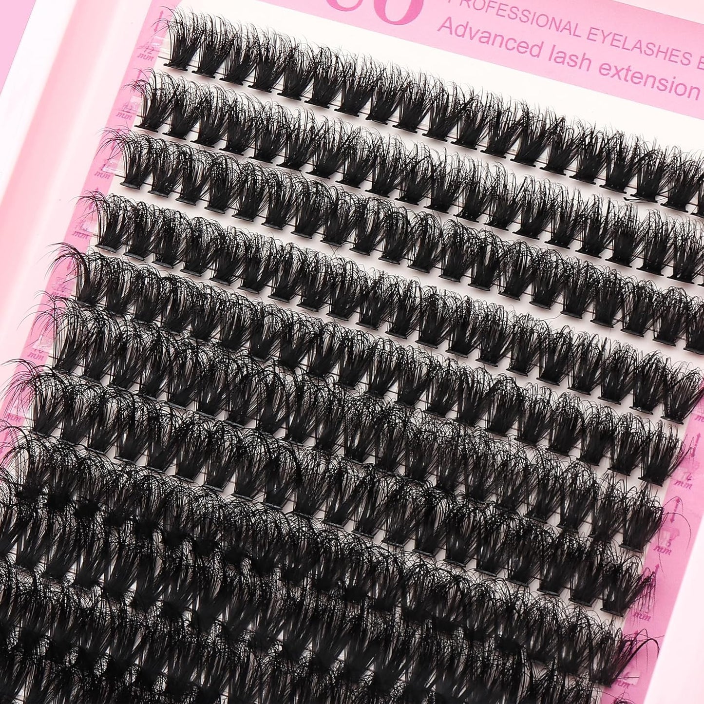 Lashes Clusters Kit Gift Packs 3 Styles 760Pcs with 2X Bond&Seal Volume Soft False Eyelash Extension 80D+100D D Curl Wispy Natural DIY Individual Fake Eyelashes Box for Beginners Bulk Pack