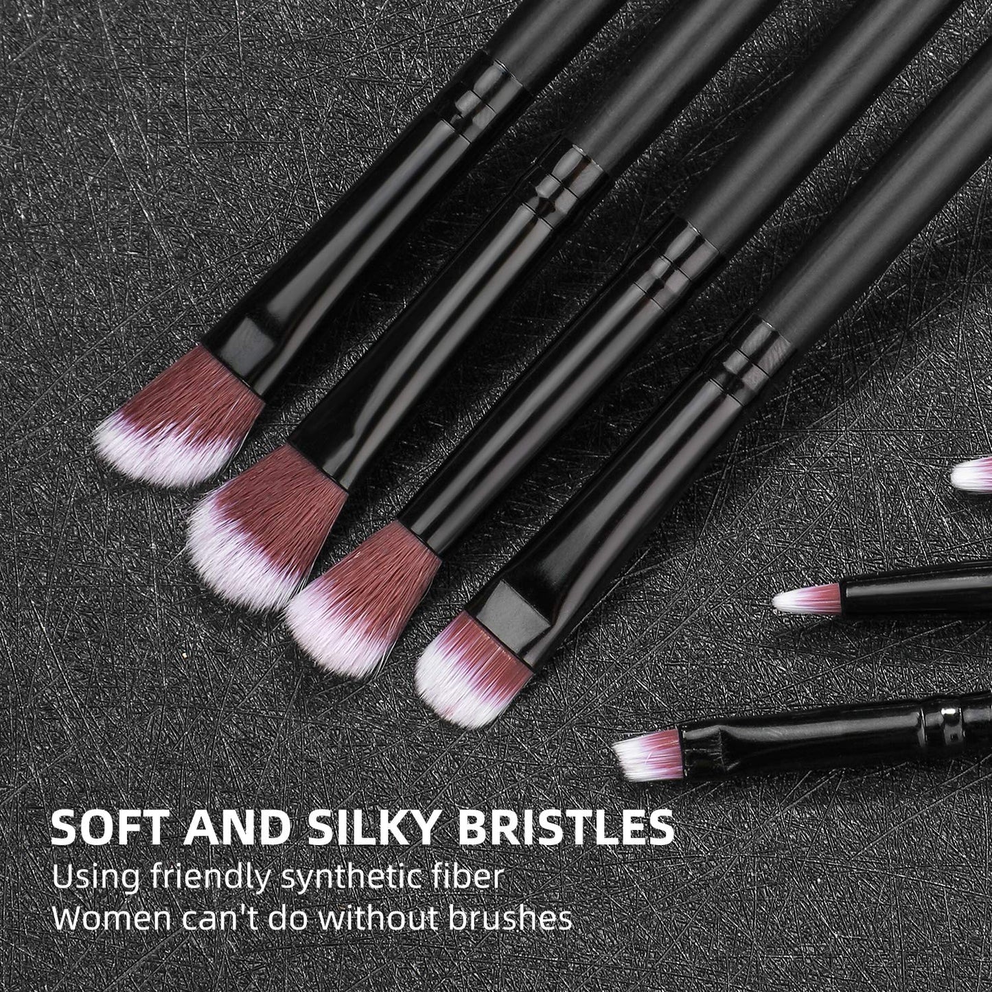 Makeup Brushes BS-MALL Premium Synthetic Foundation Powder Concealers Eye Shadows Makeup 14 Pcs Brush Set, Rose Golden, with Case (Black)