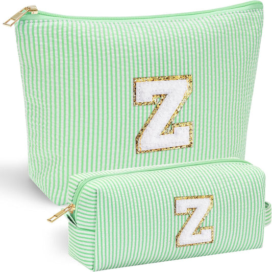 YOOLIFE Birthday Gifts for Women Girls - Personalized Initial Cute Makeup Bags Cosmetic Bag Make Up Bag Toiletry Pouch Gift for Women Her Friend Mom Teacher Sister Teenager Female Bridesmaids Z