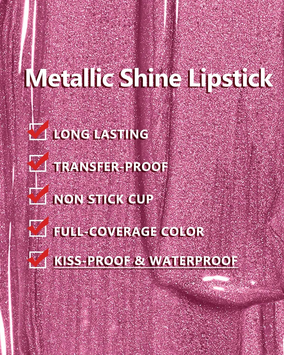 MAKI YIKA Metallic Lipsticks Long Lasting Brown Lipstick for Women, High Shine Glitter Lipstick No Smudge Transferproof iquid Lip Gloss (BR09 Celebration)