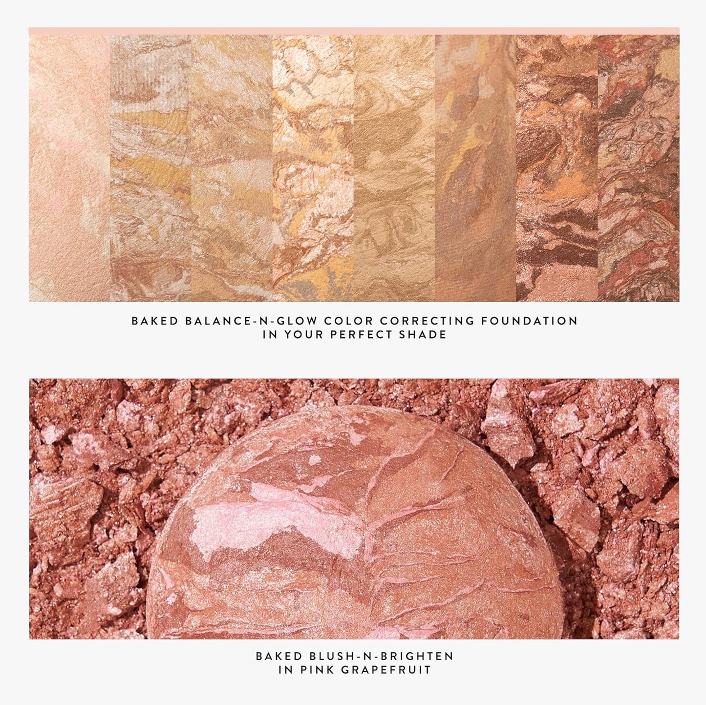 LAURA GELLER NEW YORK Blush-n-Glow Kit (3 PC): Baked Balance-N-Glow Illuminating Powder Foundation, Tan + Retractable Kabuki Brush + Baked Blush-N-Brighten, Pink Grapefruit